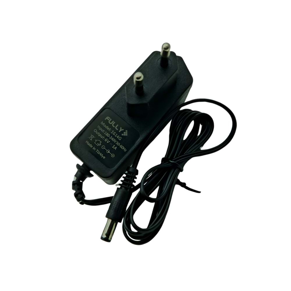 6 Volt 1 Amper Plastik kasa Adaptör 5.5*2.5 Uç 6/1 662166