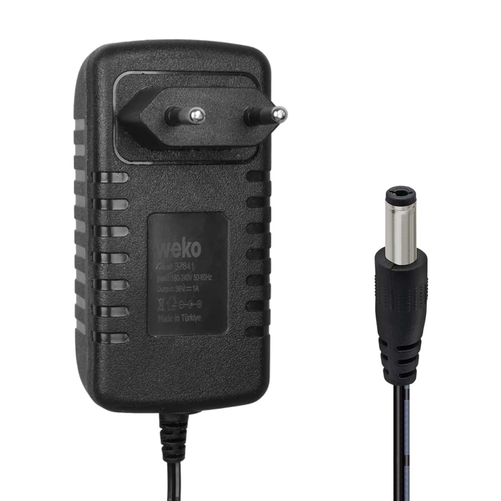 36 Volt - 1 Amper 5.5*2.5 Mm Uçlu Priz Tipi Adaptör 664025