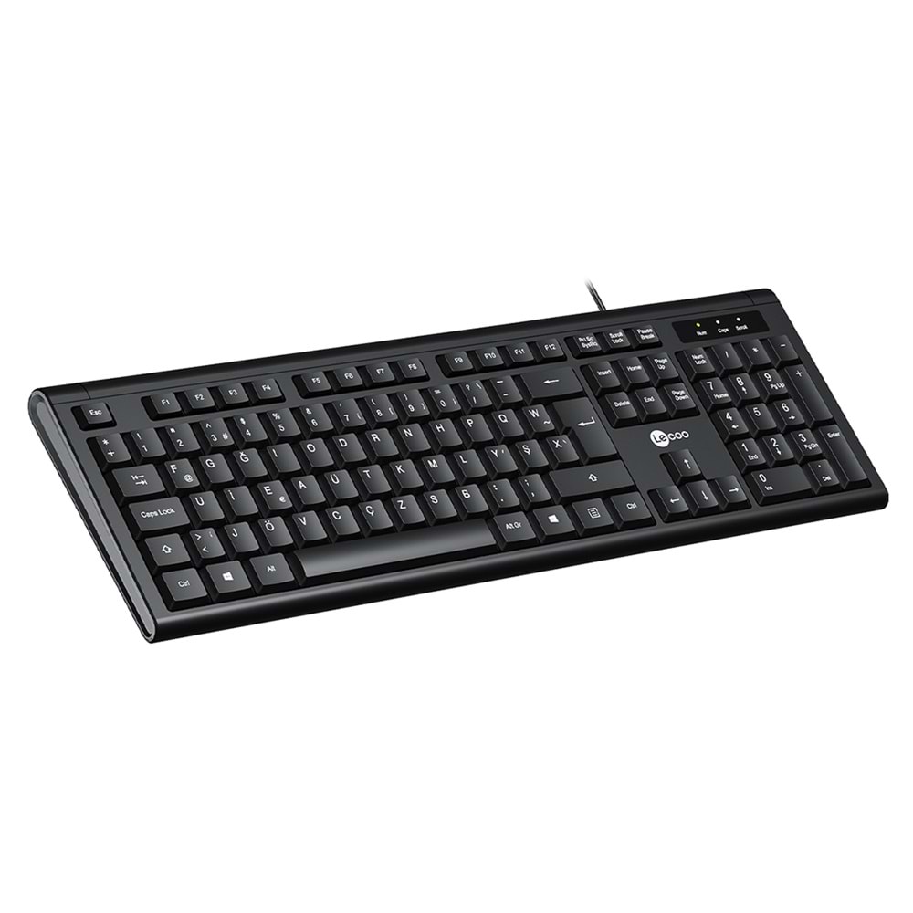 Lenovo Lecoo KB101 USB Kablolu Siyah Türkçe F Klavye (Numpadli) 755132